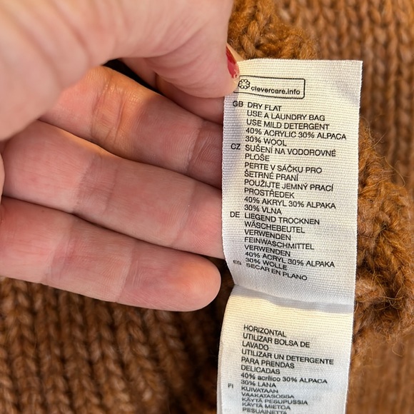 & other stories zip cardigan brown chunky size US small - Picture 16 of 16